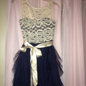 Navy blue semi formal dress